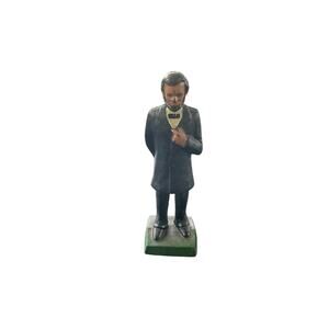 Antique Victorian Cast Iron Honest Abe Abraham Lincoln Figural Painted Door Stop
